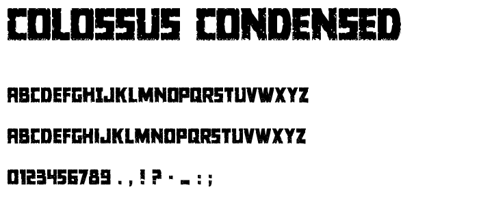Colossus Condensed font